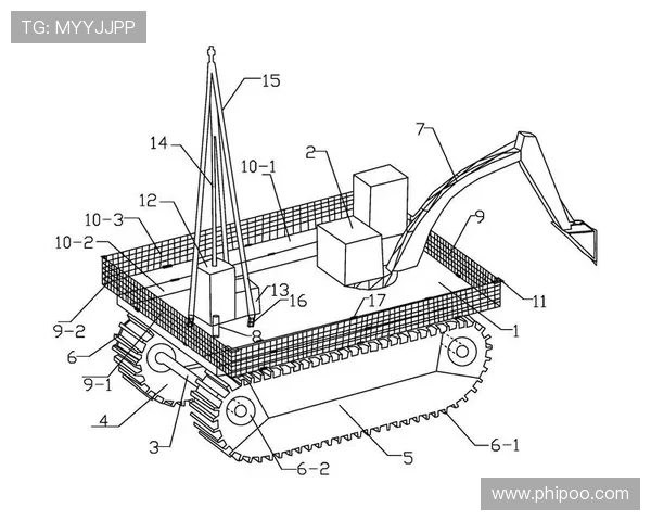 挖掘机沼泽地专用浮箱底盘设计